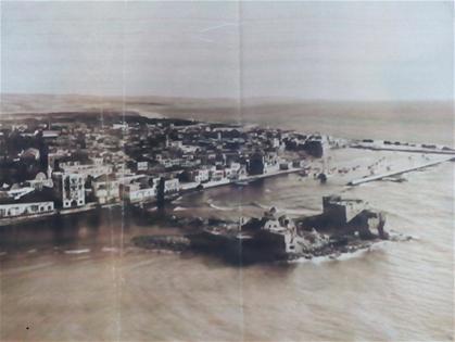 صورة قديمة لمدينة صيدا أخذت في الجو