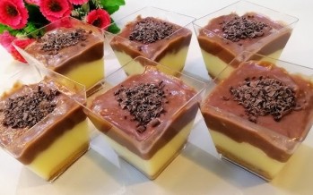طريقة عمل الكاسترد بالشوكولاتة والبسكويت